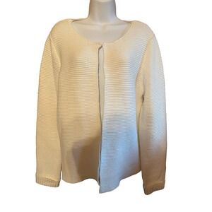 Women's faded glory white sweater-‎ Size Large NWOT